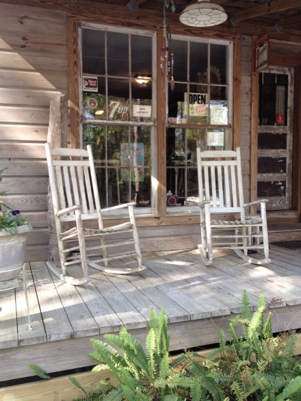 We loved the rocking chairs and the quaint office.