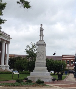 Monument to Confederate Soldiers is the most prominent monument on the square.