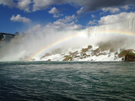 Rainbows abound at the falls
